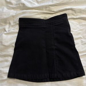 Everlane Black Mini Skirt with Slit
